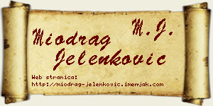 Miodrag Jelenković vizit kartica